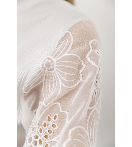 Блуза женская нарядная, цвет белый, 204R005
