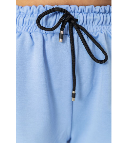 Костюм женский повседневный футболка+шорты, цвет голубой, 198R135