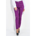 Летние женские брюки скинни фиолетового цвета 282F007