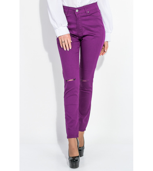 Літні жіночі штани скінні фіолетового кольору 282F007