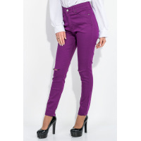 Летние женские брюки скинни фиолетового цвета 282F007