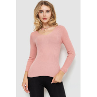 Кофта женская в рубчик, цвет светло-розовый, 204R037