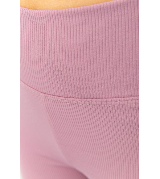 Лосини жіночі в рубчик на флісі, колір світло-сливовий, 205R706