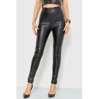 Лосины женские кожзам, цвет черный, 164R81