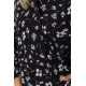 Блуза классическая с цветочным принтом, цвет черный, 102R332-1