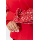 Кофта жіноча ошатна з шифоновими рукавами, колір червоний, 102R317