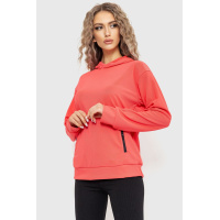 Худи женский с капюшоном, цвет коралловый, 182R8030