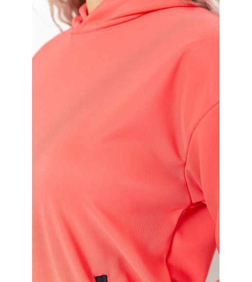 Худи женский с капюшоном, цвет коралловый, 182R8030