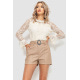 Блуза жіноча класична гіпюрова, колір світло-бежевий, 204R156