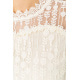 Блуза женская классическая гипюровая, цвет светло-бежевый, 204R156