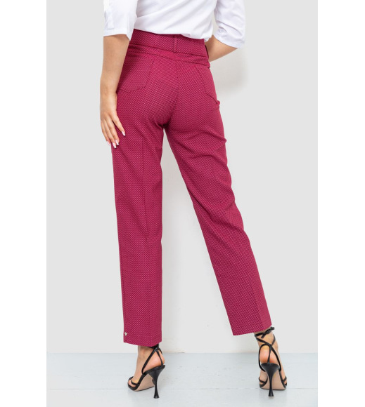 Штани жіночі класичні, колір бордовий, 214R318
