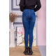 Прямі жіночі джинси синього кольору 164R091
