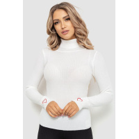 Гольф женский в рубчик, цвет белый, 204R051