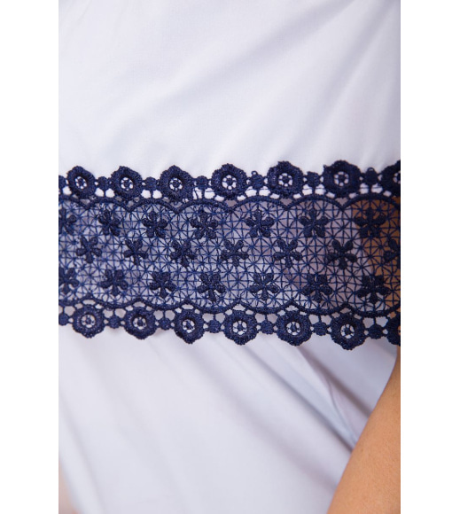 Шифоновая блуза с открытыми плечами цвет Серо-голубой 119R1540-7