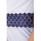 Шифоновая блуза с открытыми плечами цвет Серо-голубой 119R1540-7