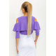 Блузка з відкритими плечами і воланом колір Фіолетовий 172R35-1