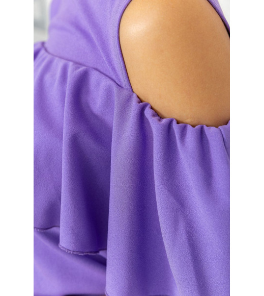 Блузка с открытыми плечами и воланом цвет Фиолетовый 172R35-1