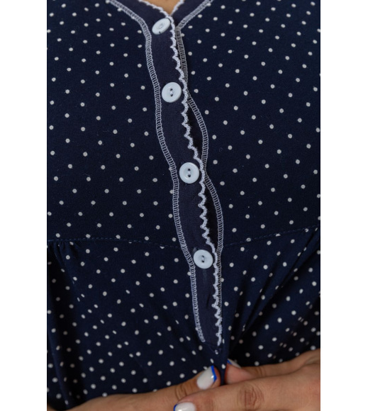 Ночная рубашка в горох, цвет темно-синий, 219RC-1029