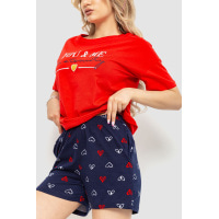 Піжама жіноча, колір червоно-синій, 219RF-770