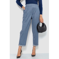 Брюки женские в полоску полубатал, цвет серый, 102R335-3