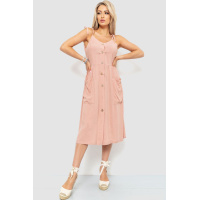 Сарафан повседневный однотонный, цвет пудровый, 102R333