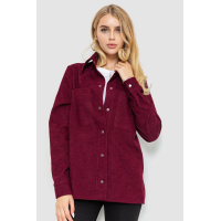 Рубашка женская вельветовая, цвет марсала, 102R269