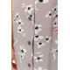 Сукня-халат жіночий з квітковим принтом на ґудзиках, колір мокко, 102R349