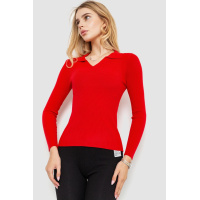Кофта женская в рубчик, цвет красный, 204R015