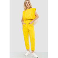 Костюм женский однотонный, цвет желтый, 115R0446-1