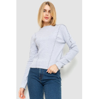 Лонгслив женский в рубчик, цвет серый, 102R325