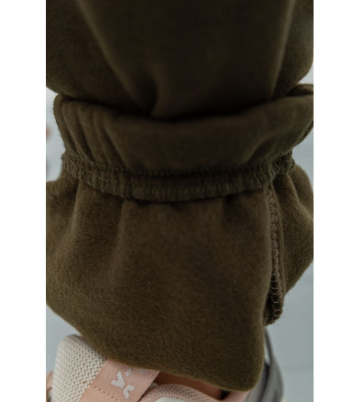 Штани жіночі на флісі, колір хакі, 177R017