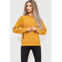 Худи женский с капюшоном, цвет горчичный, 182R8030