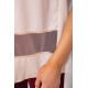 Летняя шифоновая блуза с сеткой светло-бежевого цвета 172R015