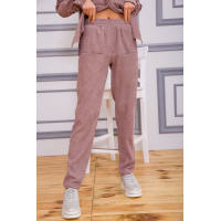 Женские вельветовые штаны цвета мокко 102R270