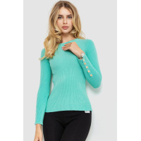 Кофта женская трикотажная однотонная, цвет мятный, 204R017