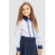 Блузка нарядна для дівчаток, колір біло-синій, 172R205-5