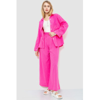 Костюм женский свободного кроя ткань лен, цвет розовый, 177R026