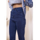 Жіночі приталені джинси синього кольору 164R6012