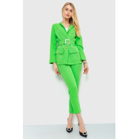 Костюм женский однотонный классический, цвет салатовый, 115R0471