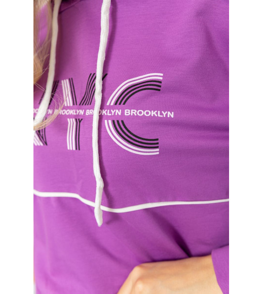 Спортивный костюм женский с капюшоном, цвет светло-фиолетовый, 117R1251