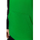 Худи женский на флисе, цвет зелено-черный, 102R312