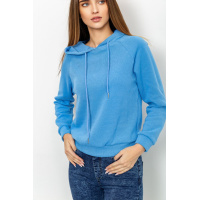 Худи женский однотонный, цвет голубой, 131R11-1