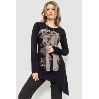 Туника женская с принтом, цвет черный, 167R2101