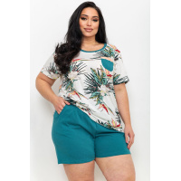 Пижама женская с принтом, цвет молочно-зеленый, 219RF-020