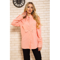 Женская рубашка с длинными рукавами, персикового цвета, 102R140