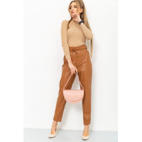 Лосины женские кожзам, цвет коричневый, 164R669