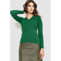 Кофта женская в рубчик, цвет зеленый, 204R015