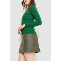 Кофта жіноча в рубчик, колір зелений, 204R015