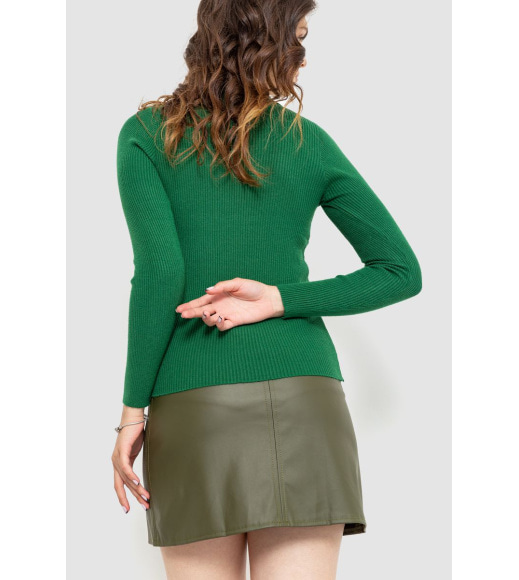 Кофта женская в рубчик, цвет зеленый, 204R015