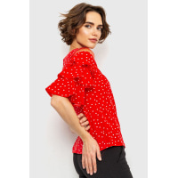 Блуза в горох, цвет красный, 230R151-8